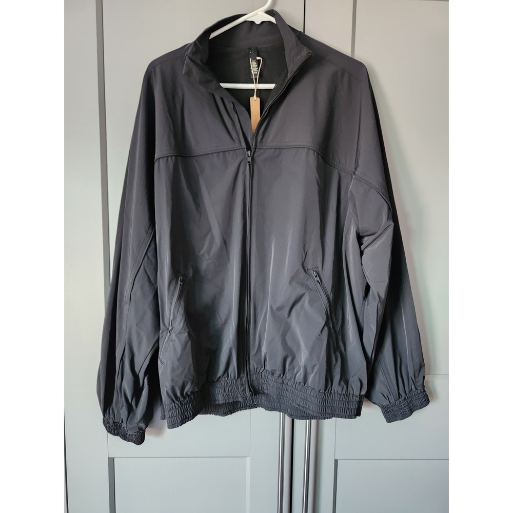 New Skims Track Jacket Small S Onyx Womens Black Full Zip Oversized Apparel